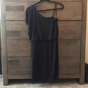 Navy Blue Cold Shoulder Dress